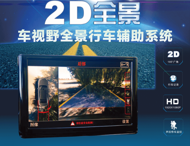 车视野360度2d高清全景行车记录仪