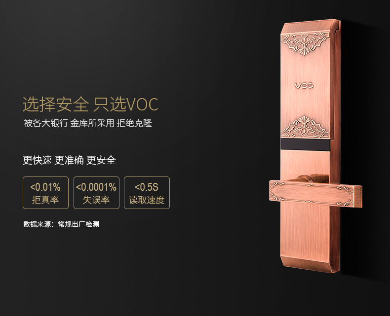 voc 家用智能门锁 电子锁 指纹锁 密码锁 防盗门锁