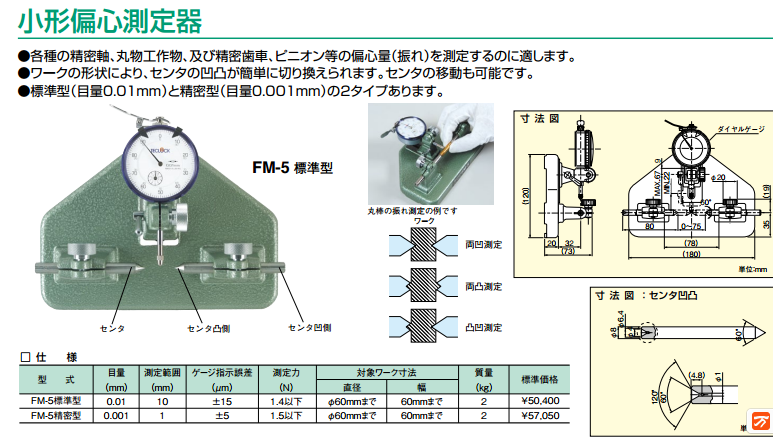 TECLOCK得樂(lè)小偏心測(cè)定儀FM-5精密型