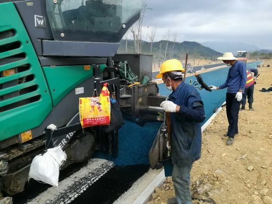 全国首例PPP蓝色彩色沥青景观车行道路工程项目