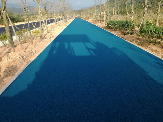 全国首例PPP蓝色彩色沥青景观车行道路工程项目