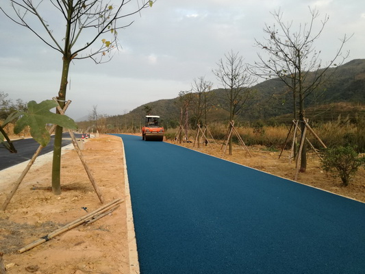 全国首例PPP蓝色彩色沥青景观车行道路工程项目