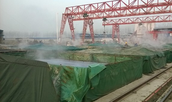 湖南t梁养护蒸汽发生机给施工工地送温暖