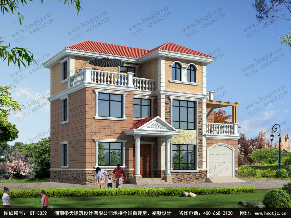 墅图三层农村自建房设计图纸农村复式错层独栋小别墅乡村小别墅设计