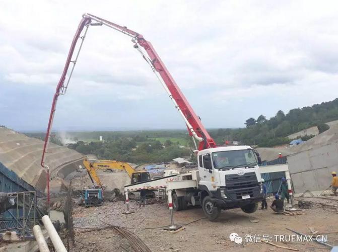 TRUEMAX泵车参与印度尼西亚大坝工程