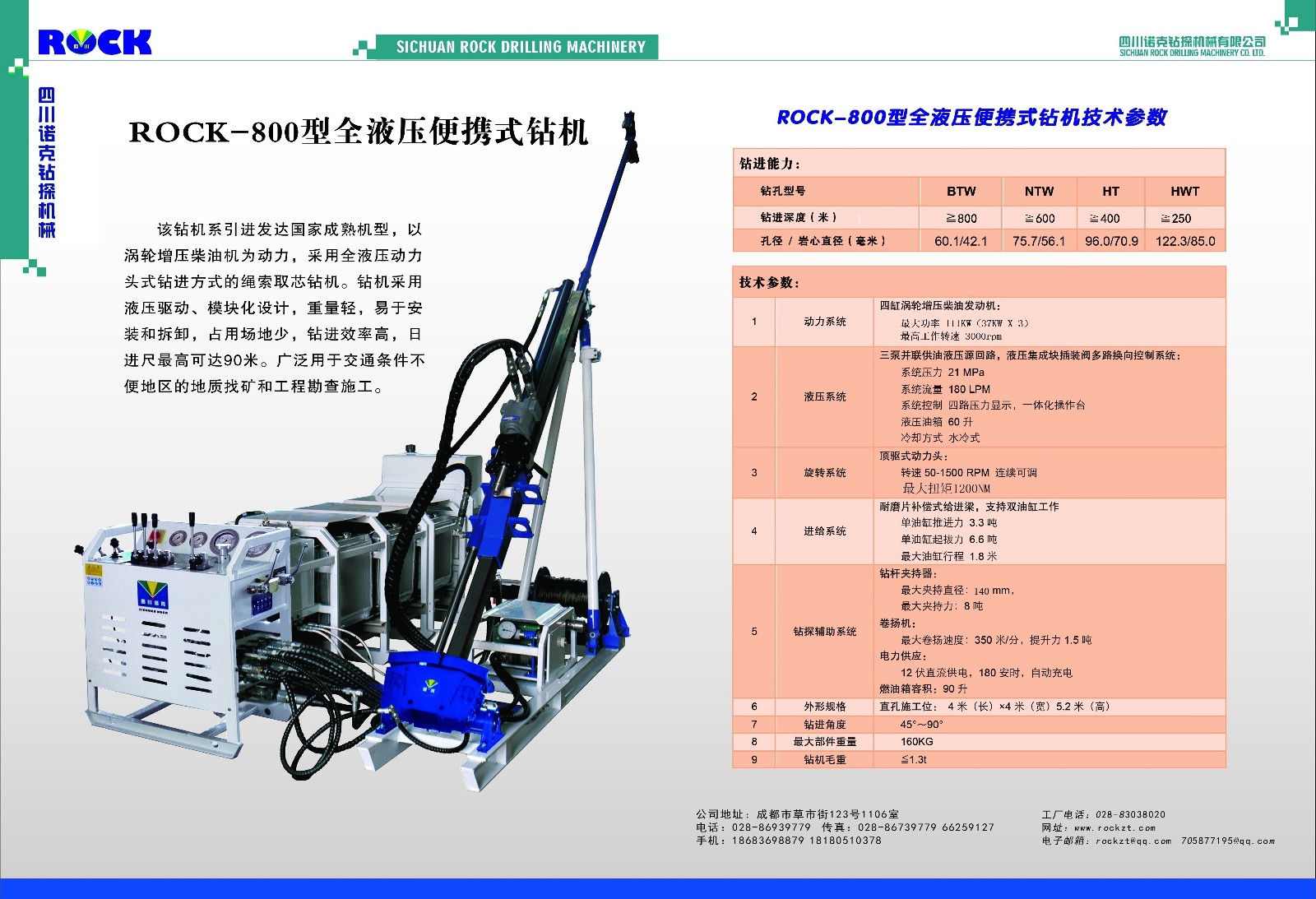 供应各类型便携式全液压钻机