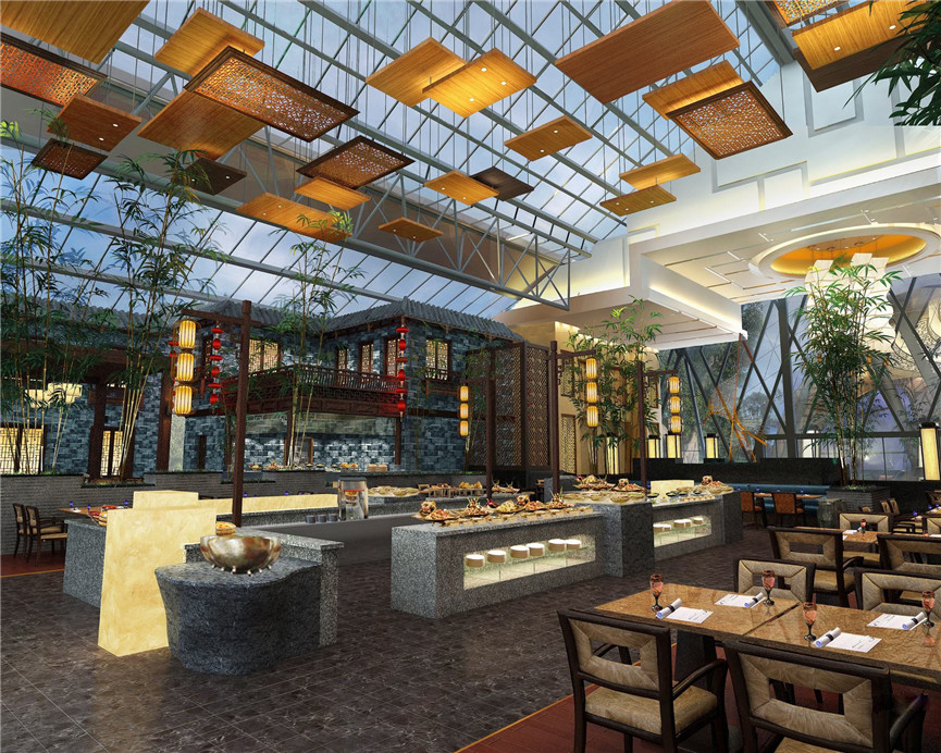 中式餐厅装修设计四大原则 大唐宴会酒店中式餐厅装修