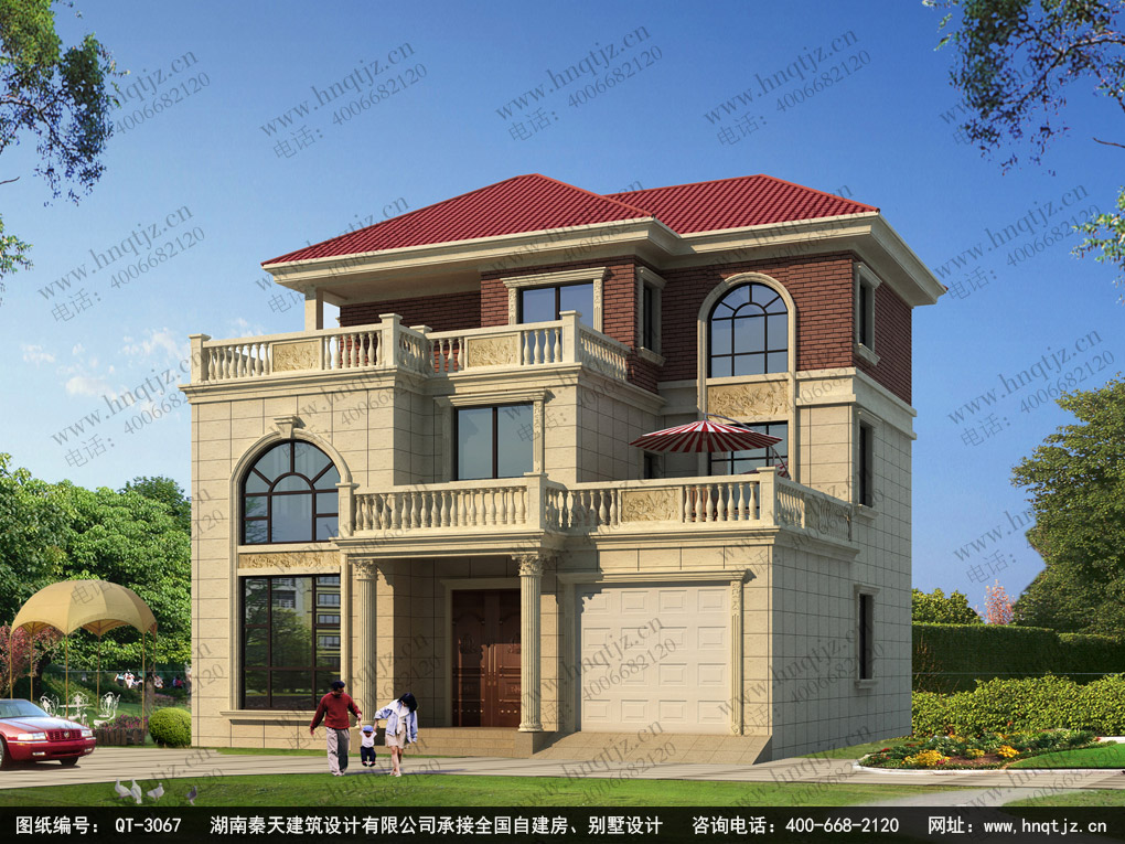 三层农村自建房独栋小别墅农村别墅设计三层别墅设计图别墅设计图纸