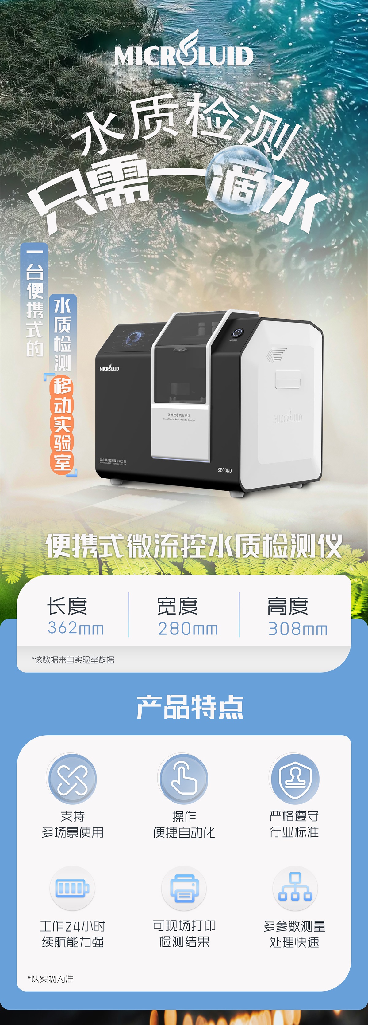 便携式微流控水质检测仪