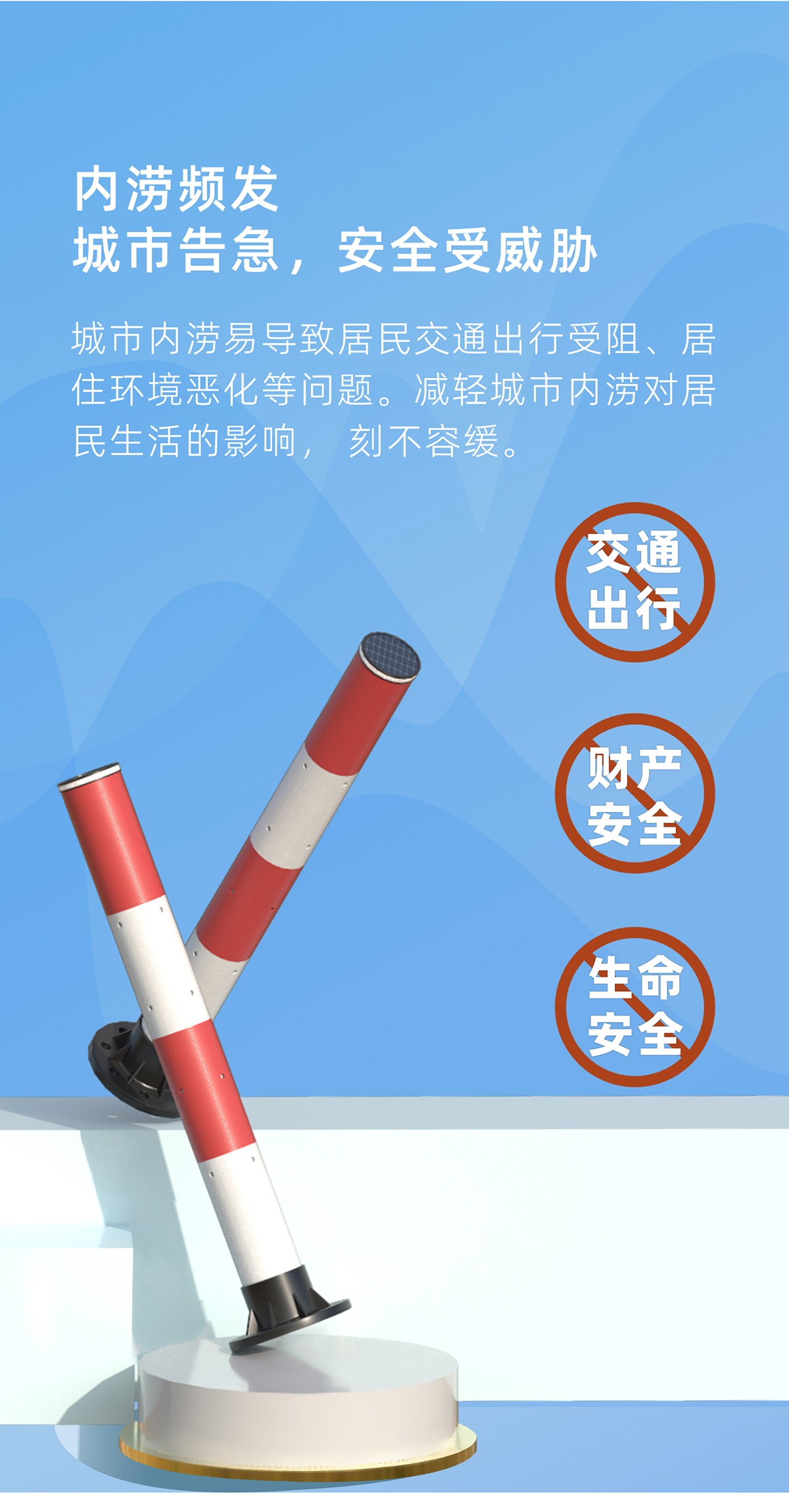 一体化内涝监测水位计（立柱型）