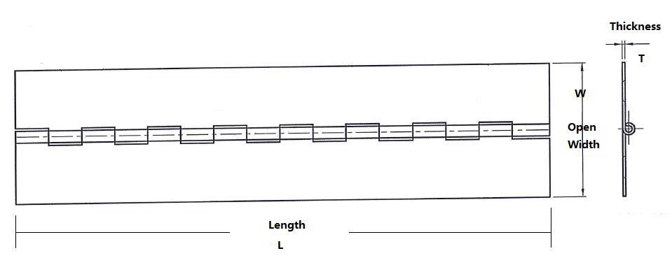 Continuous Hinge No Holes