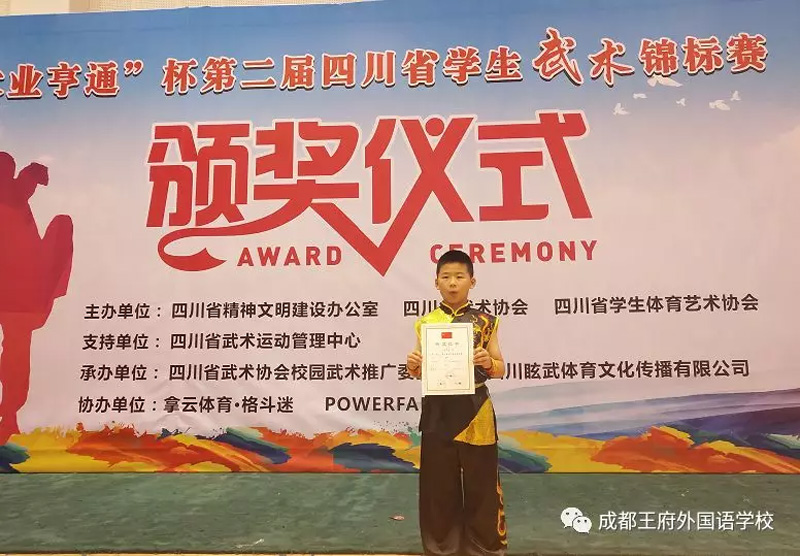 喜报丨成都王府学子在四川省学生武术套路锦标赛中荣获佳绩 喜报丨成都王府学子在四川省学生武术套路锦标赛中荣获佳绩
