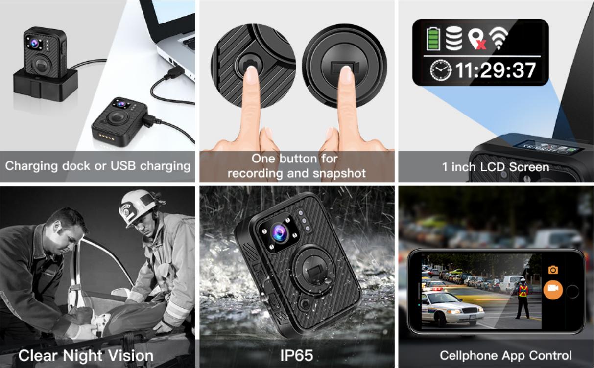 BOBLOV 1440P 2K Body Mounted Worn Camera WiFi Police Camera 10Hs Recording with GPS Night Vision Amba Latest H22 Technology BOBLOV 1440P 2K Body Mounted Worn Camera WiFi Police Camera 10Hs Recording with GPS Night Vision Amba Latest H22 Technology