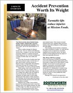 Turntable lifts reduce injuries at Mission Foods