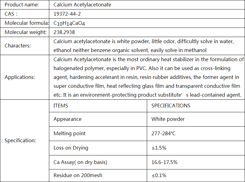 Calcium Acetylacetonate