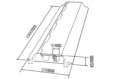 Light Weight Two Channels Cable Ramp 30*30mm