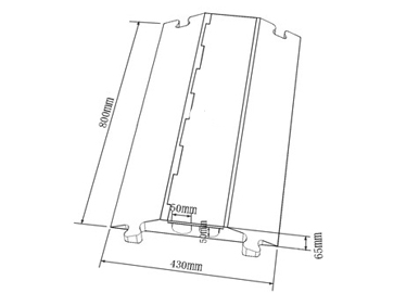 Middle weight two channels cable ramp 50*50mm