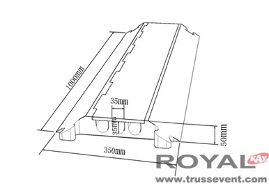 Three channels cable ramp (35*35mm)