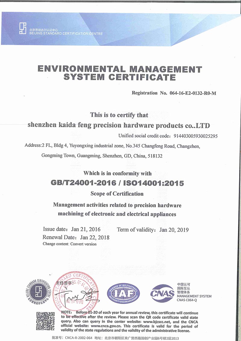 Environmental Management System Certification