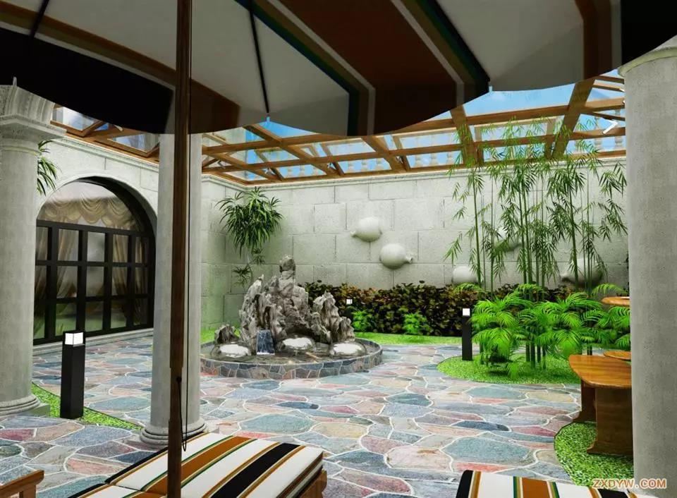 如果家庭条件允许,建议选择“下沉式”别墅庭院设计 如果家庭条件允许,建议选择“下沉式”别墅庭院设计