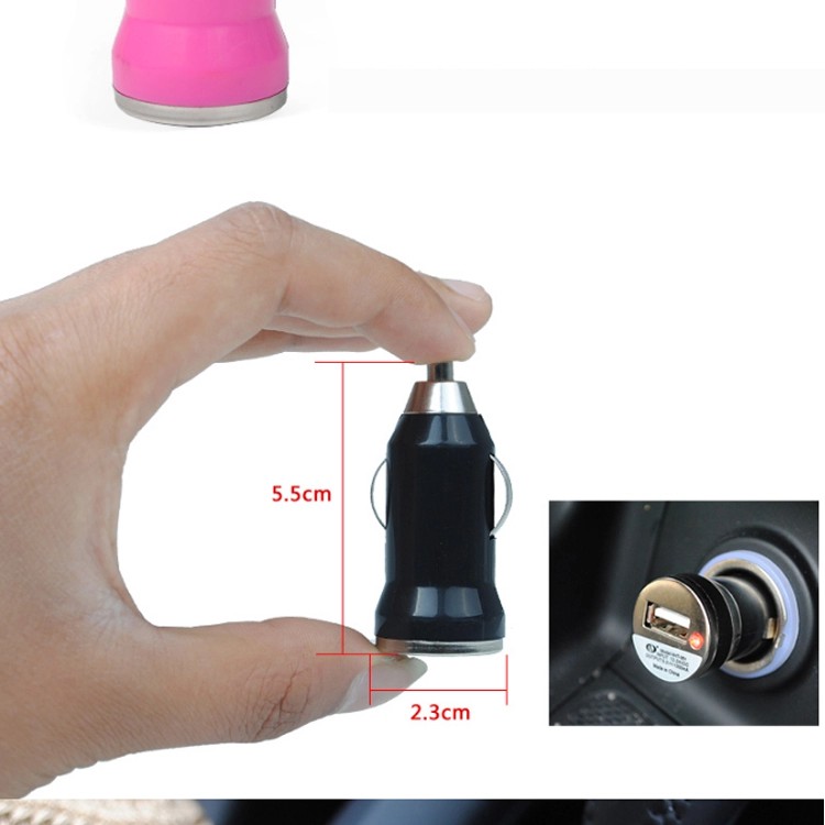 USB Car Charger Mini Bullet