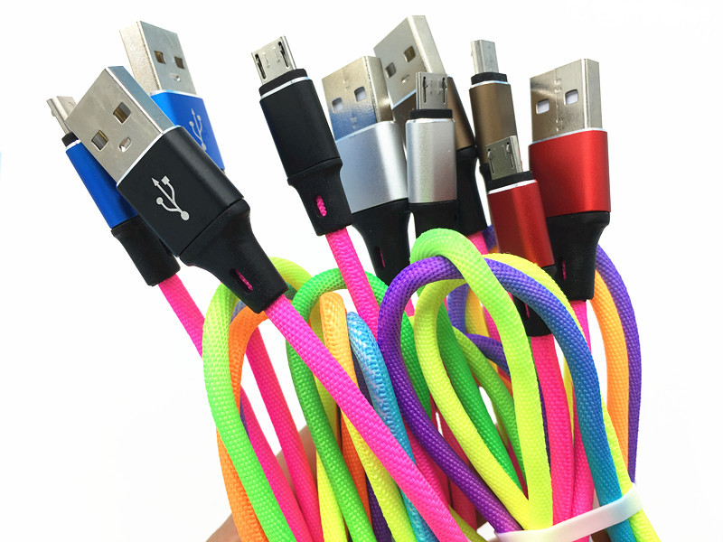 USB Mobile Data Charger Cable Rainbow TypeC