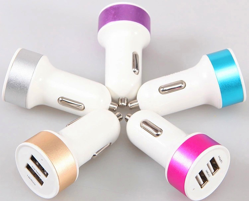 USB Car Charger Round 2ports