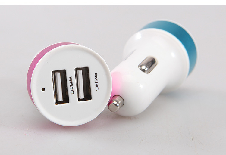 USB Car Charger Round 2ports