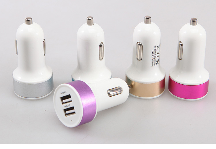 USB Car Charger Round 2ports