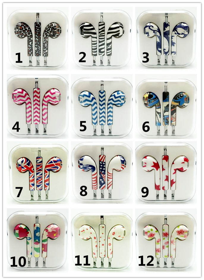 Painting decorative pattern wired earphone