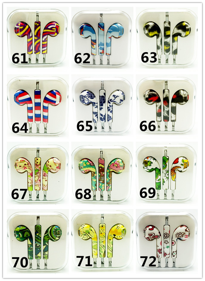 Painting decorative pattern wired earphone