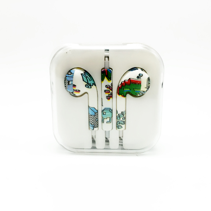 Painting decorative pattern wired earphone