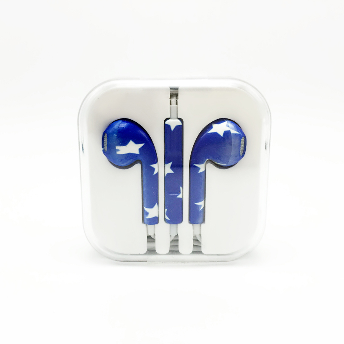 Painting decorative pattern wired earphone