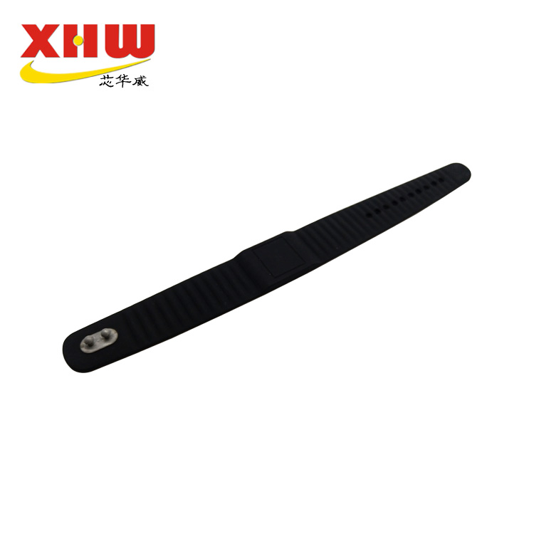 XHW-002rfid低频高频超高频可调节埋扣硅胶手腕带
