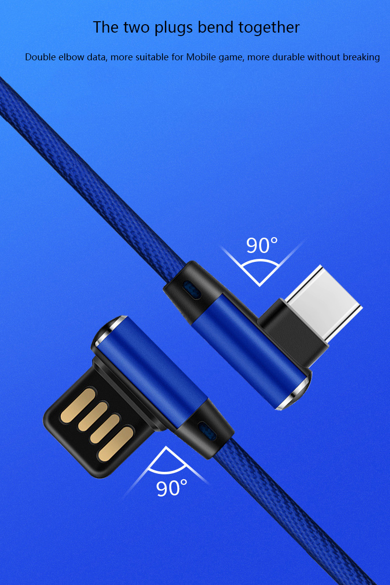 USB Data Charge Cable Right lightning