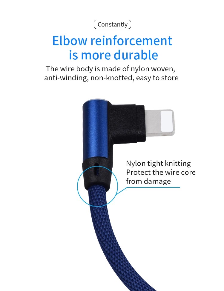 USB Data Charge Cable Right Micro