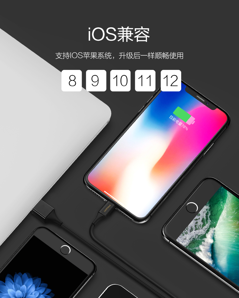 品胜抗弯折iPhone6数据线1米