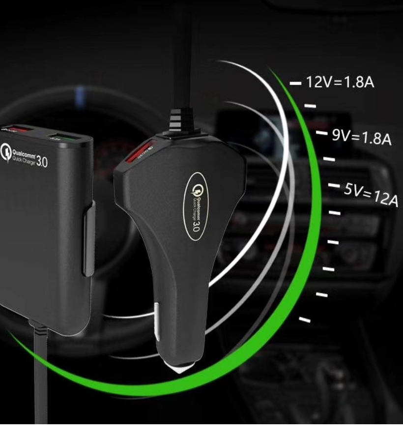 QC3.0 USB Car Charger with 4ports