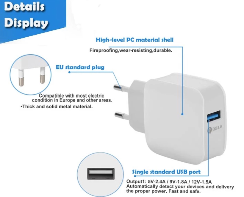 QC3.0 USB Car Charger 