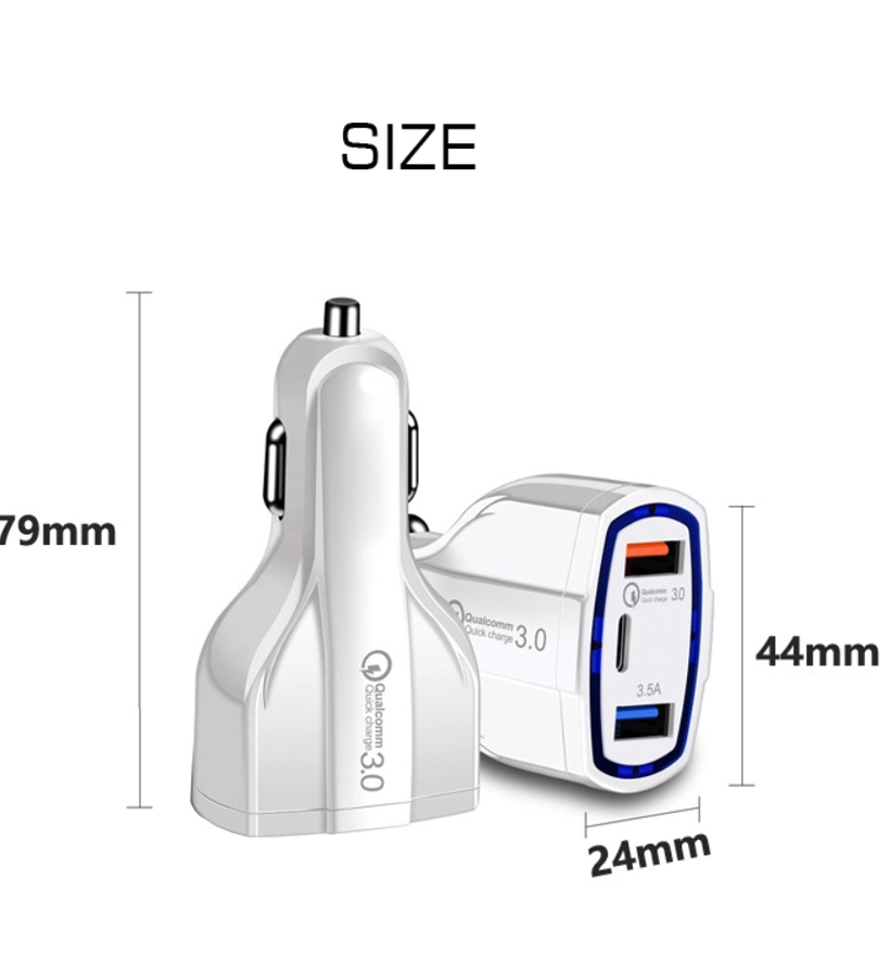 QC3.0 USB Charger with type C