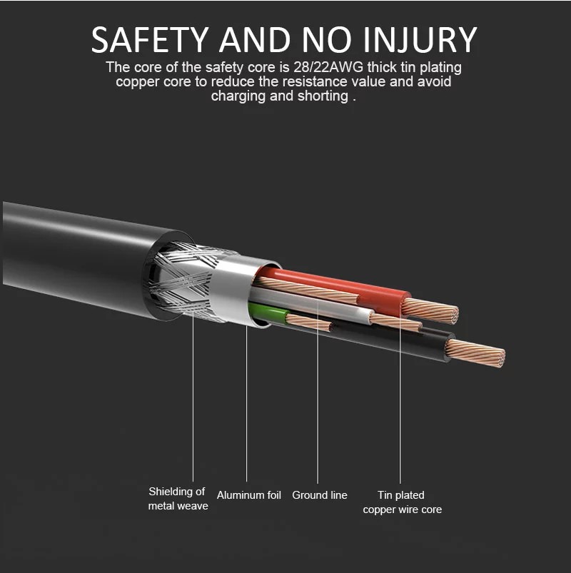 USB Micro+ lighting data cable Flat