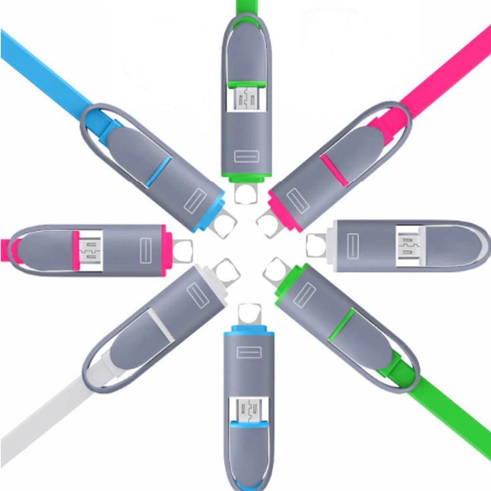 USB Micro+ lighting data cable Flat