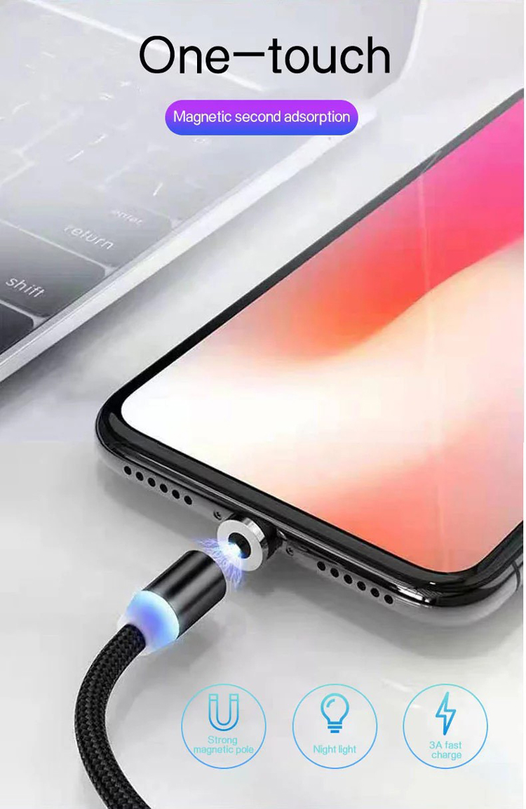 Magnetic charge cable