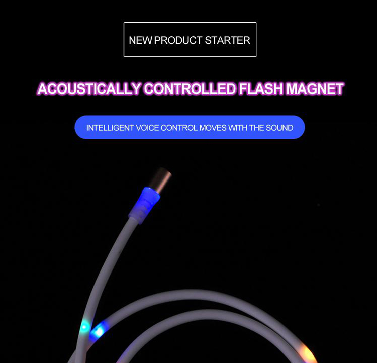 Magnetic Sound Controlled Luminescence data cable