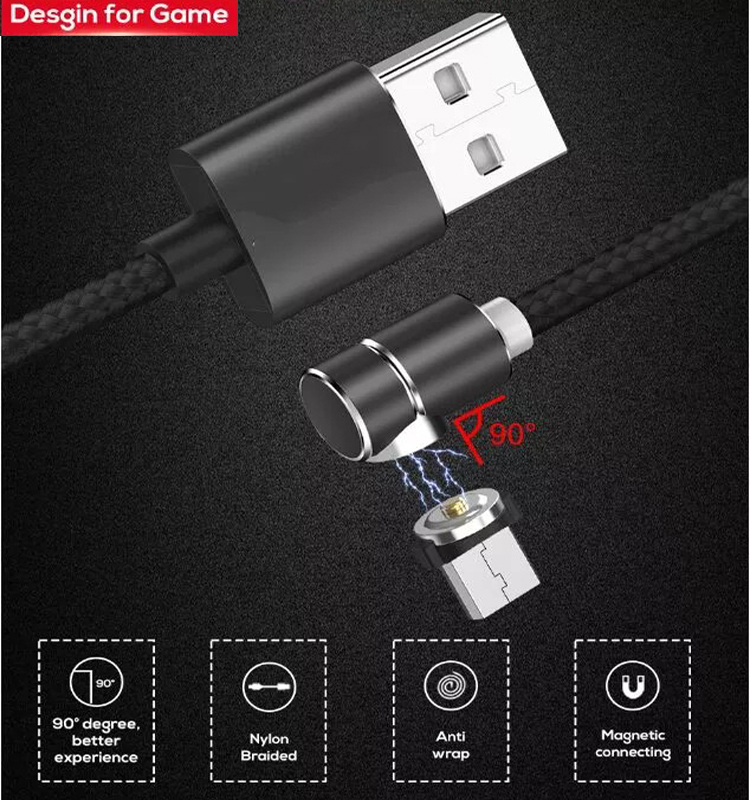 Magnetic charge cable “L' shap