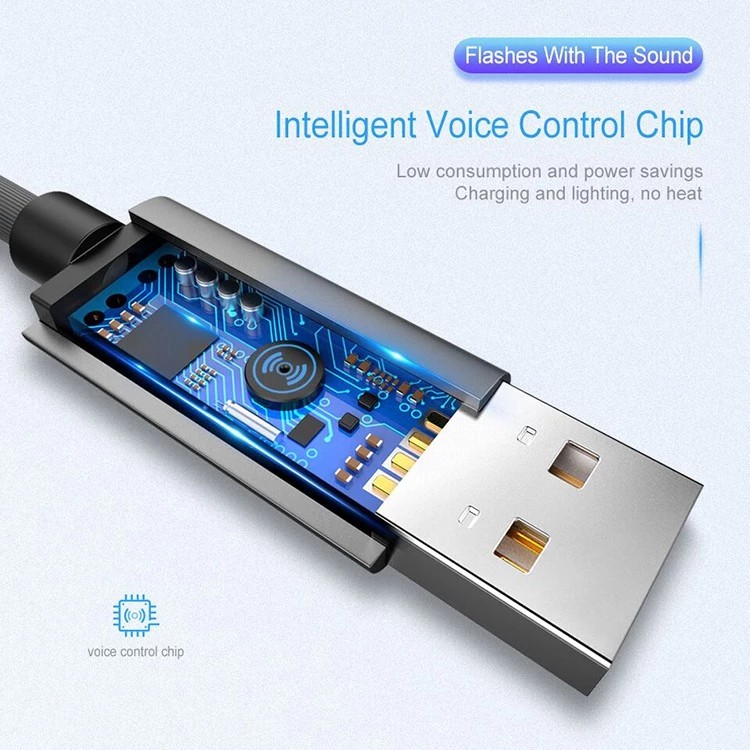 Music Sound Controlled Luminescence Usb Data Cable 