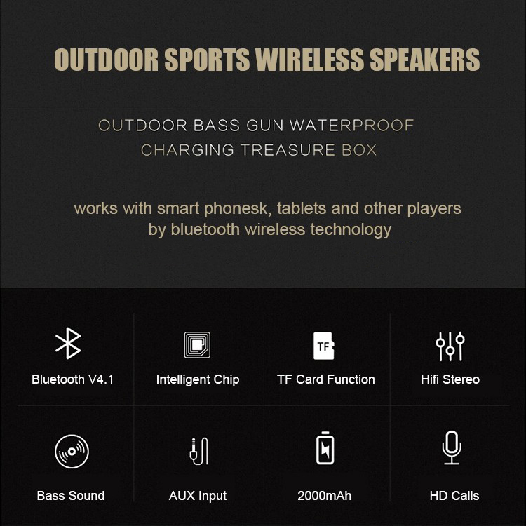 Warterproof Bluetooth speaker for outdoor