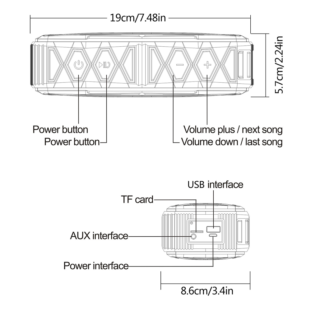 Warterproof Bluetooth speaker for outdoor