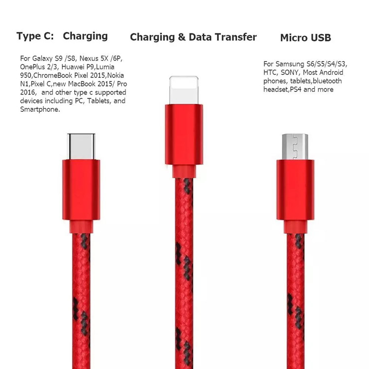 USB   Charge Cable 3 in 1