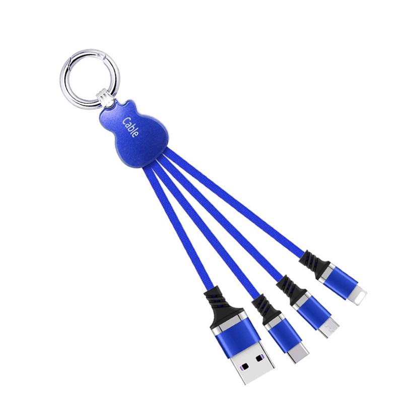 New trending Guitar design 3 in 1 keychain multi usb cable